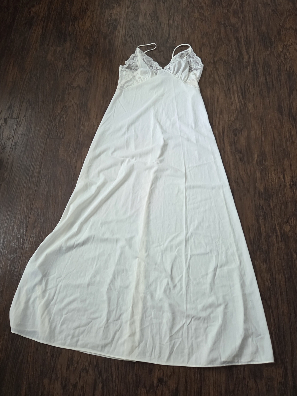 Women's White Lace-Trim Nightgown